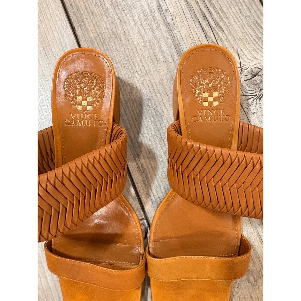 Vince Camuto Shamira Sandals Women's 7.5 Open Toe Summer Chic Vacation Casual